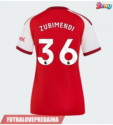 Lacne Ženy Futbalové dres Arsenal Martin Zubimendi #36 2026-27 Krátky Rukáv - Domáci